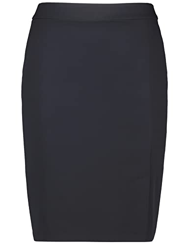 Gerry Weber Damska spódnica z rozcięciem z przodu spódnica ołówkowa krótka spódnica jednokolorowa do kolan, niebieski, 46