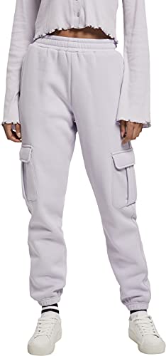 Urban Classics Damskie spodnie dresowe z wysokim stanem cargo, Softlilac, XS