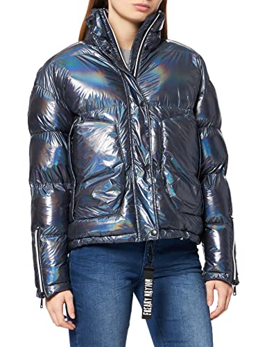 Freaky Nation Damska kurtka pikowana Ice Baby-fn, Ice Black, XL