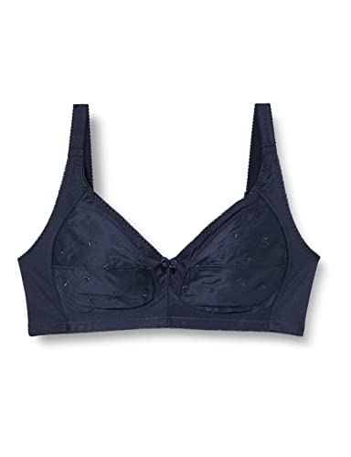 Naturana Biustonosz damski z miękkim kubkiem z pełnym zakryciem, Ciemnoniebieski, 100B