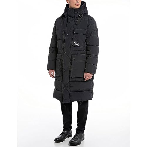 Replay płaszcz zimowy męski, 228 PIRATE BLACK, L