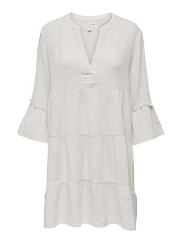 ONLY Damska sukienka ONLTHYRA PEPLON NOOS WVN, Cloud Dancer, M, Cloud Dancer, M