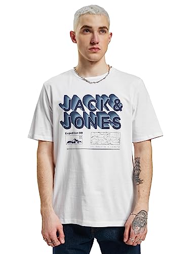 JACK & JONES T-shirt męski, biały, XXL