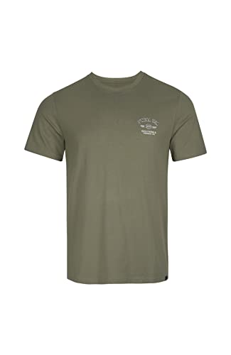 O'Neill Męski T-shirt z krótkimi rękawami, State Chest Artwork podkoszulek, 16011 (zielone liście), M/L (opakowanie 6 sztuk)