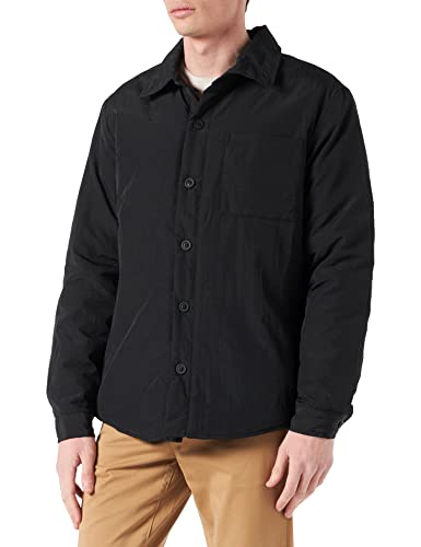 Urban Classics Męska kurtka z wyściełaną nylonową koszulką, czarny, L