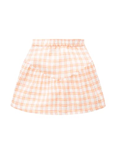 TOM TAILOR Dziewczęta Spódnica z wzorem w kratkę 1031841, 29909 - Orange Pink Check, 128-134