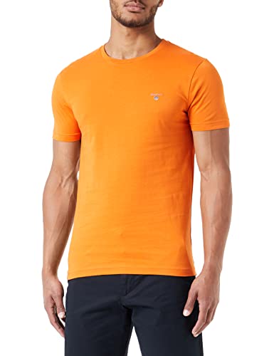 GANT Oryginalny męski t-shirt, styl Pumpkin ORANGE, pomara?czowa dynia, L
