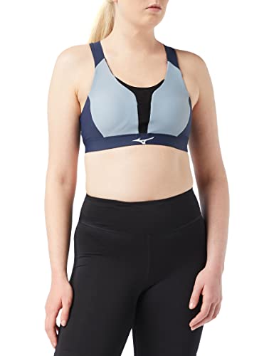 Mizuno Damski biustonosz sportowy High Support, Blue Blizzard, XL