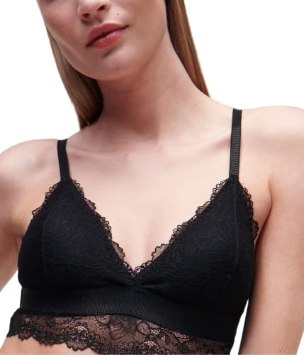 KARL LAGERFELD Kobiety Koronkowy Biustonosz Usztywniany, Czarny, XL