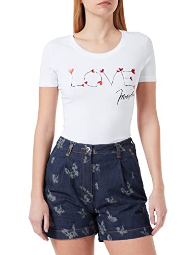 Love Moschino Koszulka damska obcisła, Optyczny biały, 40