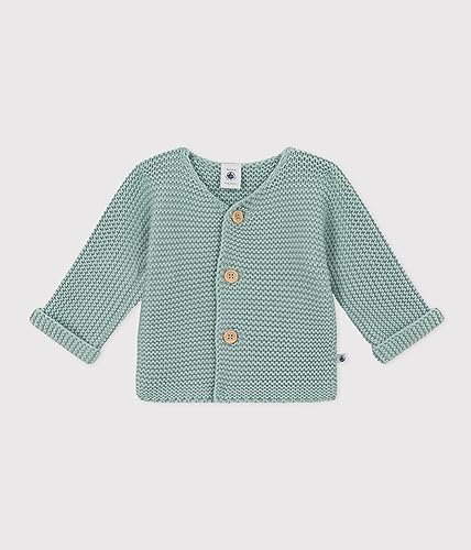 Petit Bateau Unisex Baby A08BQ kardigan, zielony Paul, 1 miesiąc, Zielony Paul, 0 miesi?cy