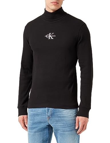Calvin Klein Jeans L/S Dzianinowe Topy Ck Czarny, Ck czarny, S