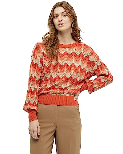 Peppercorn Damski sweter z dzianiny Olina z długim rękawem, 6104s pomarańczowy rdza St, XL