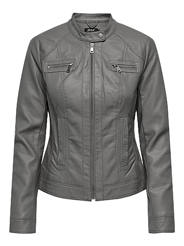 ONLY ONLBANDIT Faux Leather Biker NOOS OTW kurtka damska, Plum Kitten, rozmiar 38, Plum Kitten, 38