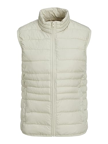 JACK&JONES Damska kamizelka JXBASI Lightweight Vest Noos, Bone White, L, biały (Bone White), L
