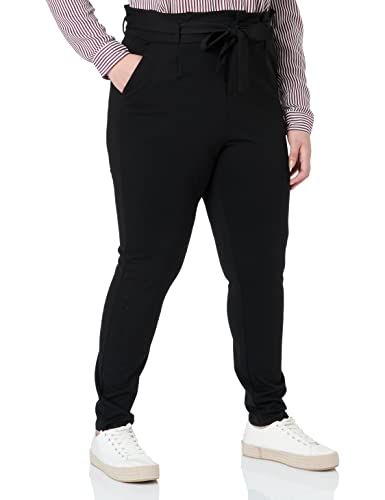 Vero Moda Damskie spodnie Vmeva Hr Loose Paperbag PNT Ga Tall Noos, czarne, S, Czarny, S Wysokość