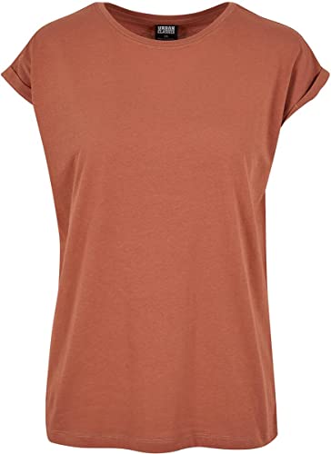 Urban Classics Damska koszulka z przedłużonymi ramionami, Terracotta, XL