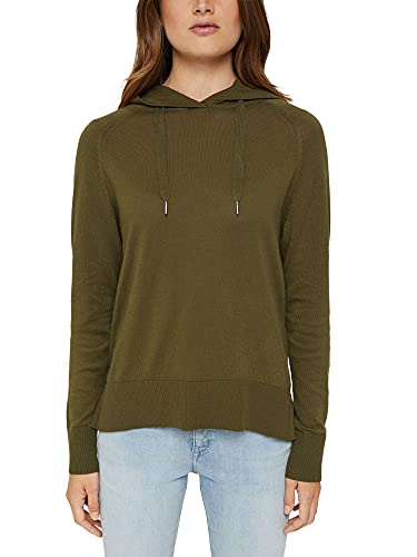 ESPRIT Sweter damski, 355/ciemny khaki., L
