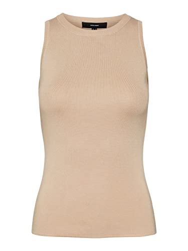 VERO MODA Women's VMNEWSOFI SL O-Neck GA NOOS Top, irlandzki krem, M, Irish Cream, M