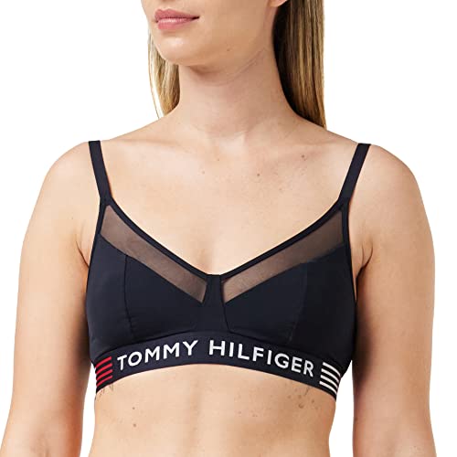 Tommy Hilfiger Damski trójkątny biustonosz ze stretchem, niebieski (pustynne niebo), XS, Pustynne niebo, XS
