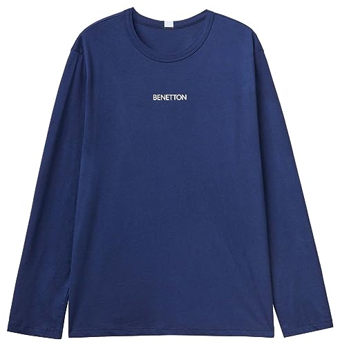 United Colors of Benetton Top część piżamy męskiej, Ciemnoniebieski 252, XL