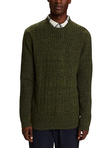 ESPRIT Sweter męski, 361/Olive 2, XS