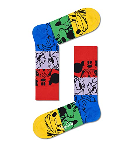 Happy Socks Colorful Friends, kolorowe i zabawne, Skarpety dla kobiet i mężczyzn, Niebieski-Zielony-Czerwony-Żółty (41-46)