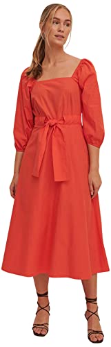 NA-KD Talia krawata sukienka midi, pikantna czerwień, EU 38