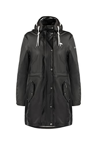 Schmuddelwedda Płaszcz przeciwdeszczowy damski 34319138 w 1, czarny, ciemnoszary melanż, M