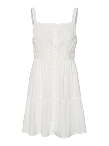 VERO MODA Sukienka damska Vmmilan Sl Short Dress WVN, Snow White, L
