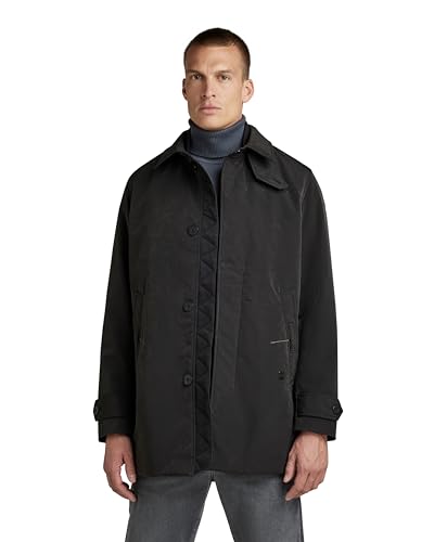 G-STAR RAW Męska kurtka trencz Pdd, Czarny (dk czarny C408-6484), M