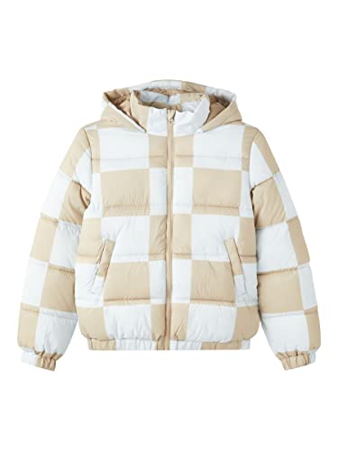 NAME IT Girl's NLFMASA kurtka, biała pepper, 146/152, WHITE PEPPER, 146/152 cm