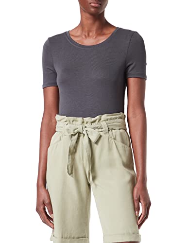 VERO MODA Damska koszulka VMFLOWY SS, ciemny szary melanż, S