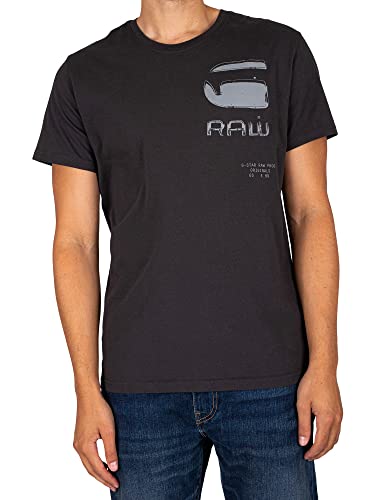 G-STAR RAW T-shirt męski G Raw Typography, Szary (Cloack D22213-c506-5812), S