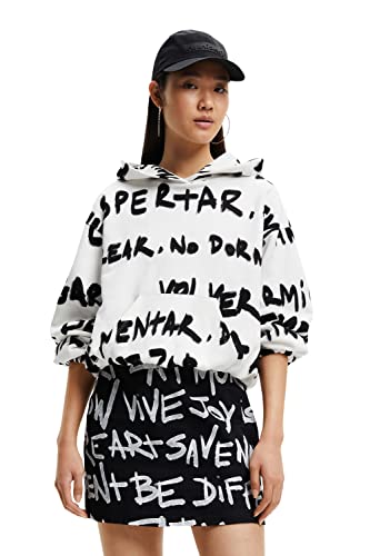 Desigual Women's Kora 1001 RAW Sweter damski, biały, S
