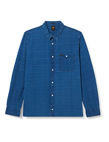 Lee Męska koszula Leesure Shirt, indygo, XL