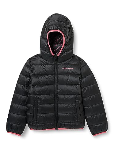 Champion Legacy Outdoor K-Light WR Hooded Dla dzieci i młodzieży kurtka, Nero/Rosa, 11-12 lat