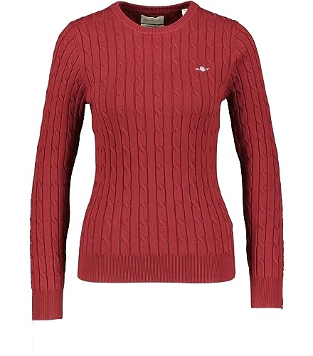 GANT Damski sweter ze stretchem bawełnianym C, Plumped Red, XXL