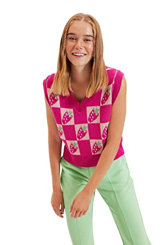 Trendyol Damski sweter z dekoltem w serek, rozmiar M (DE)