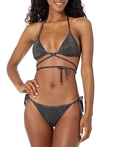 Emporio Armani Swimwear Damski strój kąpielowy Emporio Armani Lurex Textured Yarn One Piece, czarny, XL, czarny, XL