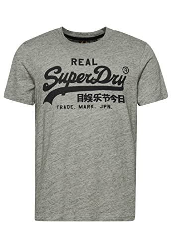 Superdry Koszulka męska z nadrukiem, Athletic Grey Marl, XL