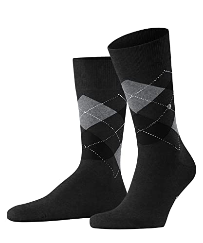 Burlington Mężczyźni Skarpety King M SO Trwała Organiczna Bawełna z wzorem 1 Para, Szary (New Grey 3985), 46-50