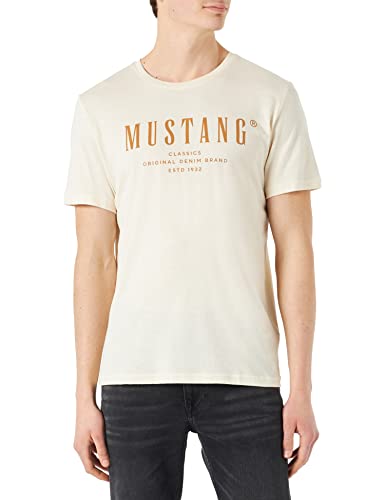 MUSTANG Męski T-shirt Alex C Print, Birch 2040, S