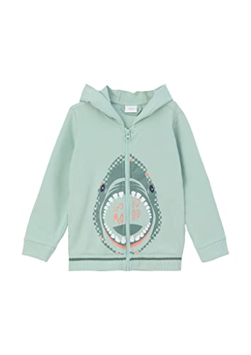 s.Oliver 2130694 chłopięca bluza z kapturem, Niebieski zielony, 128-134