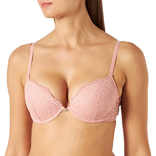 women'secret Klasyczny damski biustonosz koronkowy, pomarańczowy, 75B