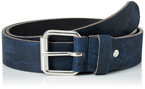 MGM Męski naturalny pasek podstawowy, Niebieski (Dkl.blau Geflammt 3), L(Rozmiar producenta:95)