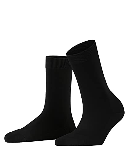 FALKE Kobiety Skarpety ClimaWool W SO Lyocell Trwała Bawełna Wełna jednokolorowe 1 Para, Czarny (Black 3000), 41-42