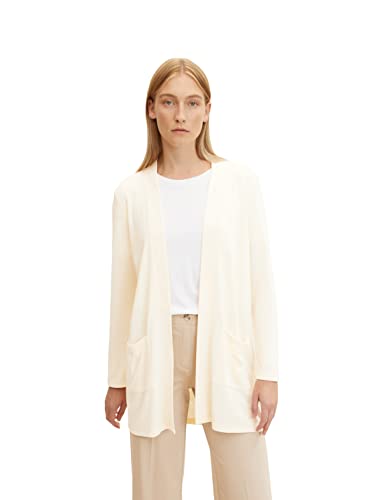TOM TAILOR Damski Kardigan z kieszeniami 1032699, 28130 - Soft Buttercream, XXS