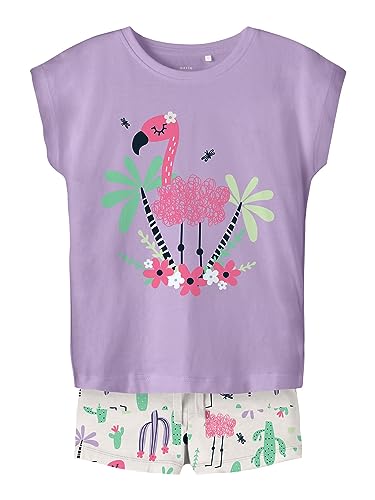 Bestseller A/S NMFVIGEA CAPSL TOP Set J1 T-Shirt, Orchid Bloom, 104, Orchid Bloom, 104 cm