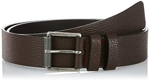 HUGO Pasek męski, Dark Brown202, 105